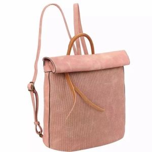 Chill- X by Le Miel Flap Top Zip-Top Perforated Backpack - Blush
